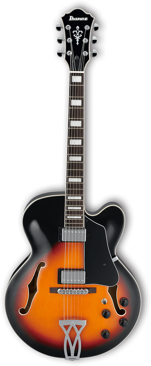 Ibanez Af75 Artcore-brown Sunburst - Ibanez Artcore Clipart (567x1280), Png Download