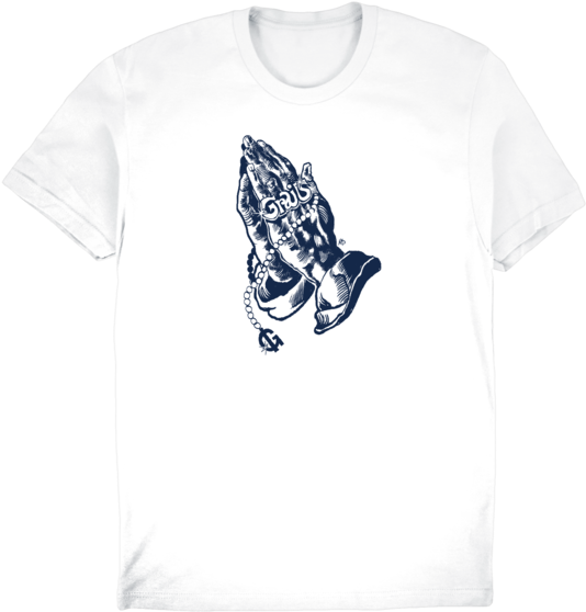 Praying Hands T-shirt - Manta Ray Clipart (600x600), Png Download