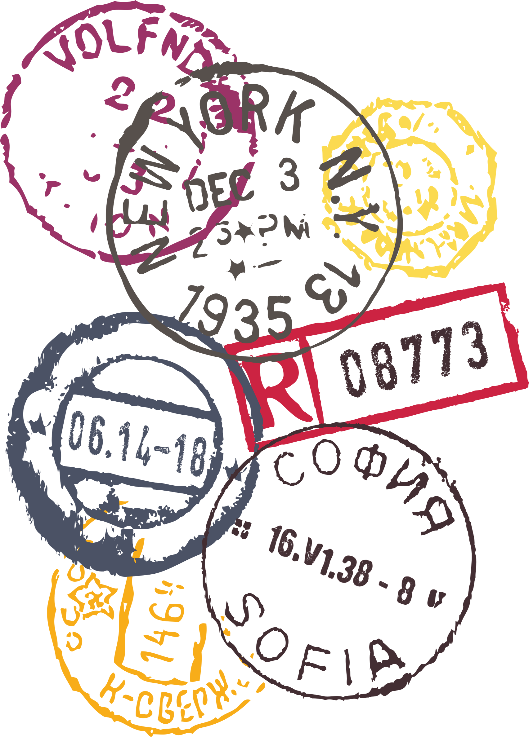 Passport Stamp Png Clipart - Large Size Png Image - PikPng