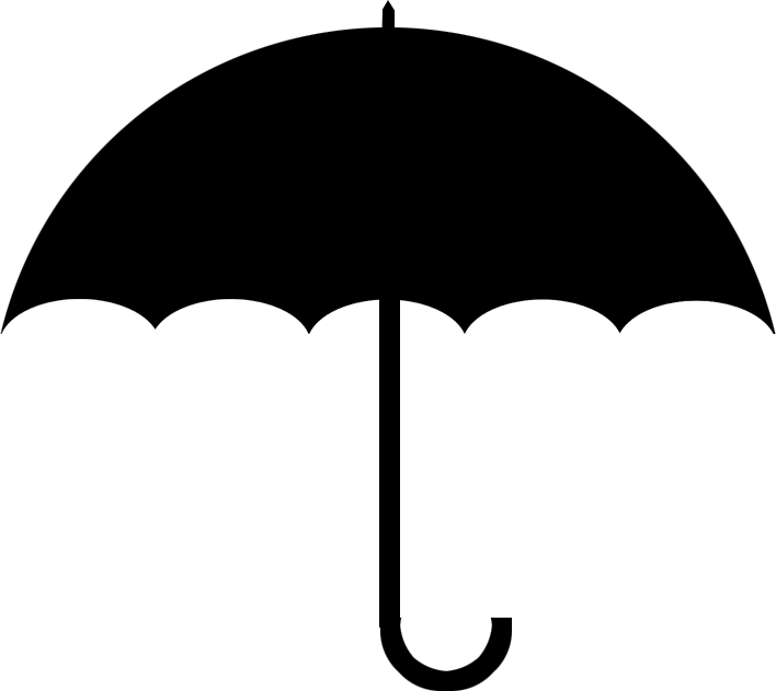 Black Umbrella Png Clipart (708x631), Png Download