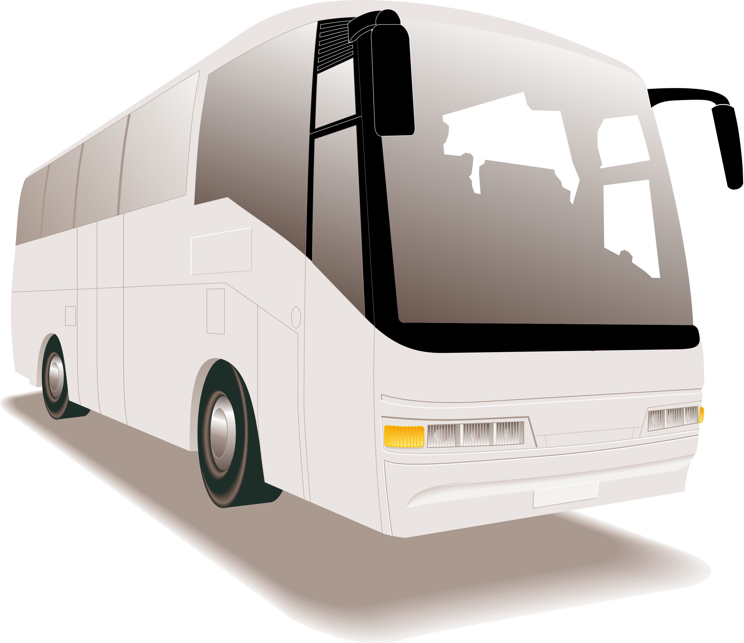 Bus Background Png - Tour Bus Drawing Clipart (2400x2076), Png Download