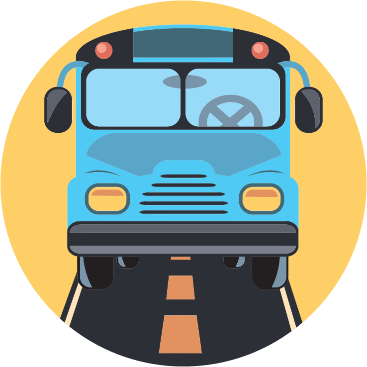 Free Icons Png - Bus Icon Transparent Clipart (738x738), Png Download