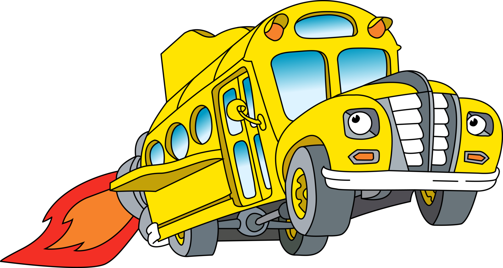 School Bus Png - Magic School Bus Png Clipart (1600x855), Png Download