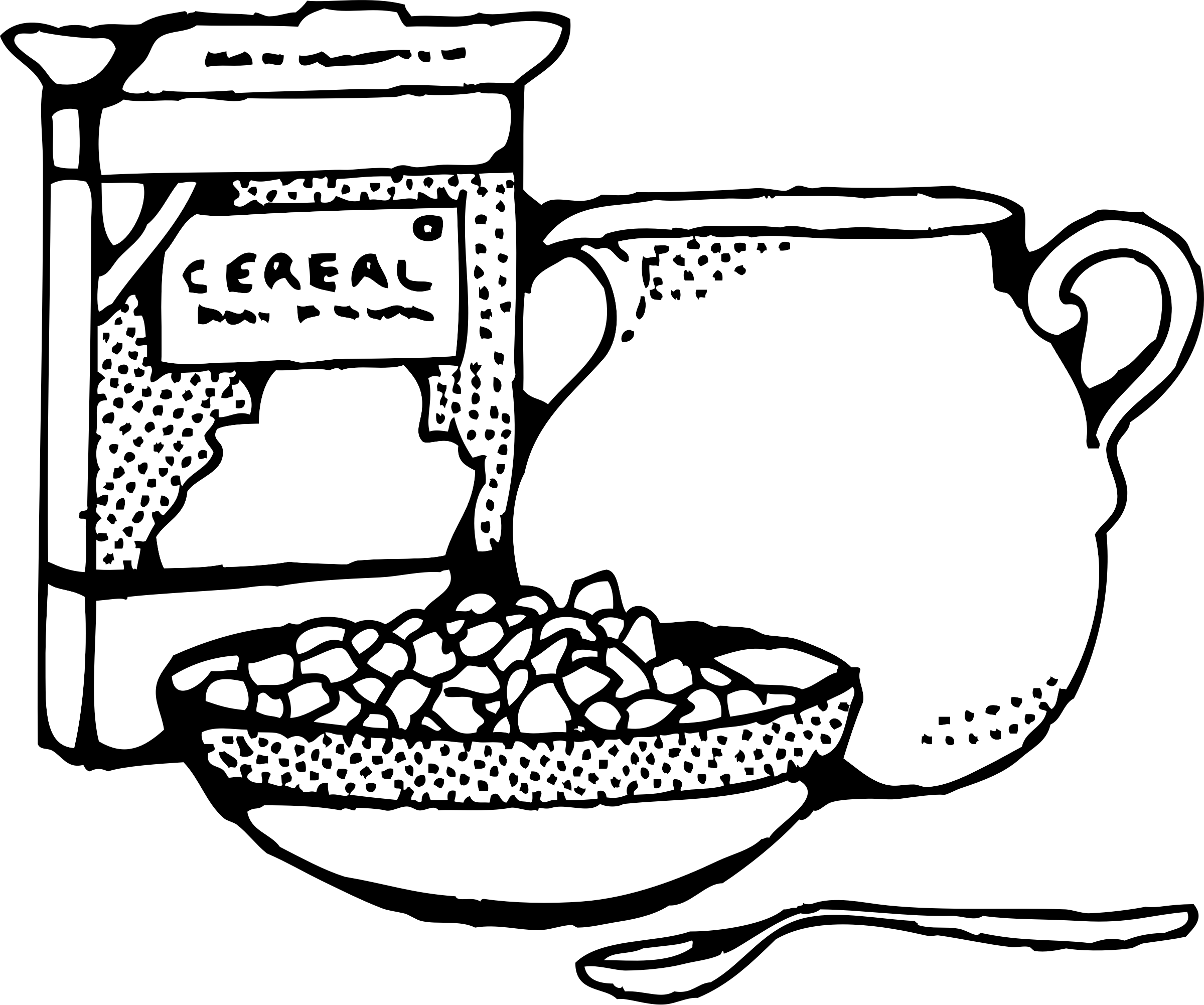 This Free Icons Png Design Of Cereal Box And Milk Clipart (2400x2003), Png Download