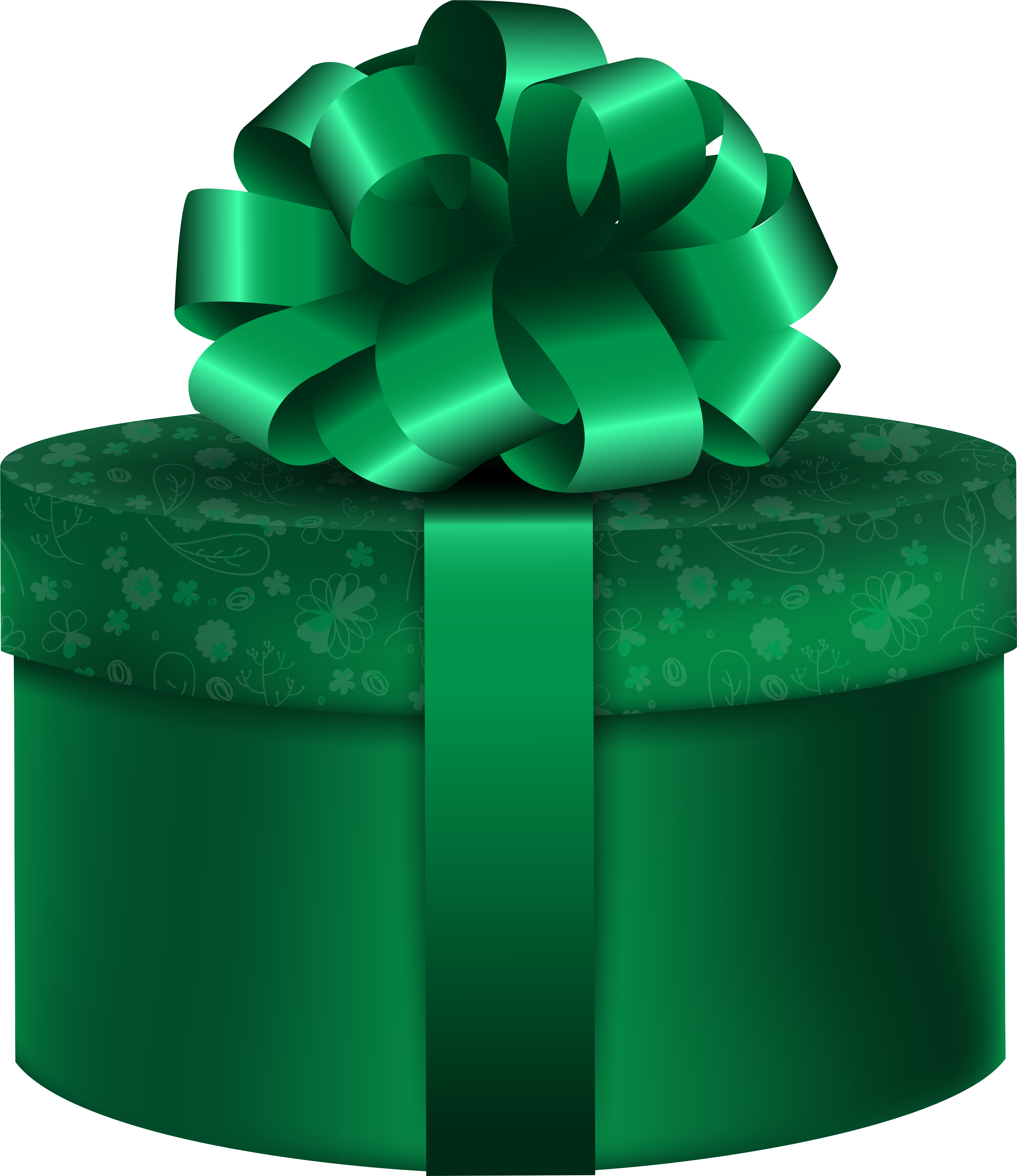 Green Round Gift Png Clip Art Image Transparent Png (7059x8000), Png Download
