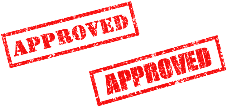 Rubber Stamp, Approved, Approved Stamp - Carmine Clipart (960x540), Png Download