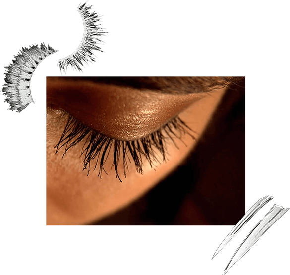 Eye Lashes - Eyelash Extensions Clipart (585x555), Png Download