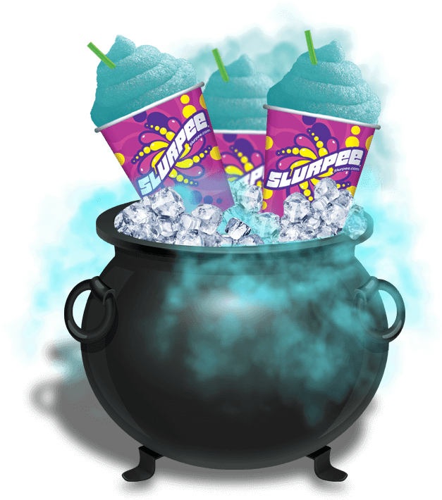 Frighteningly Free Slurpees Mist Spooky Background - Ice Cubes Clipart (627x710), Png Download