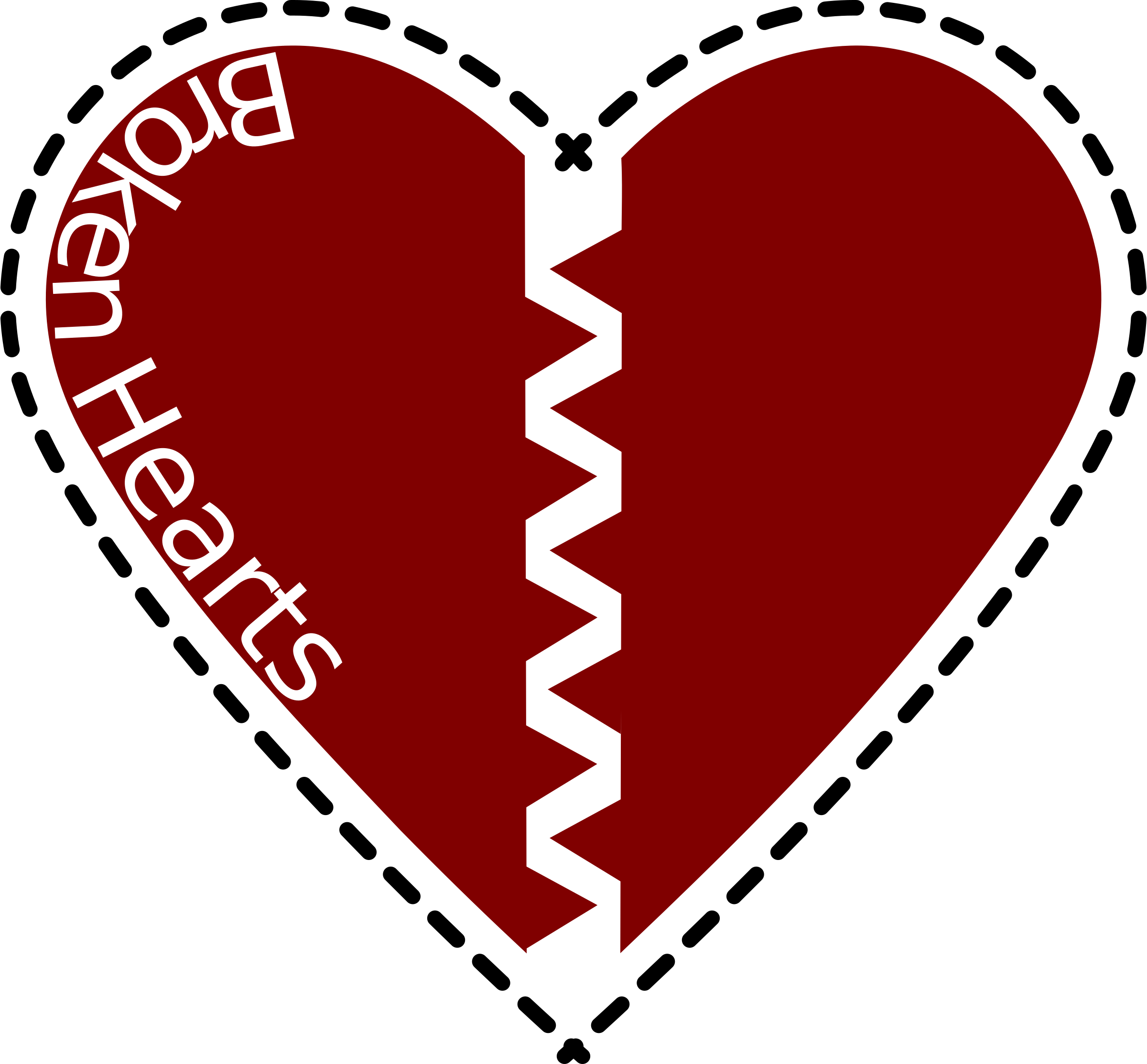 This Free Icons Png Design Of Broken Hearts Red Clipart (2400x2227), Png Download