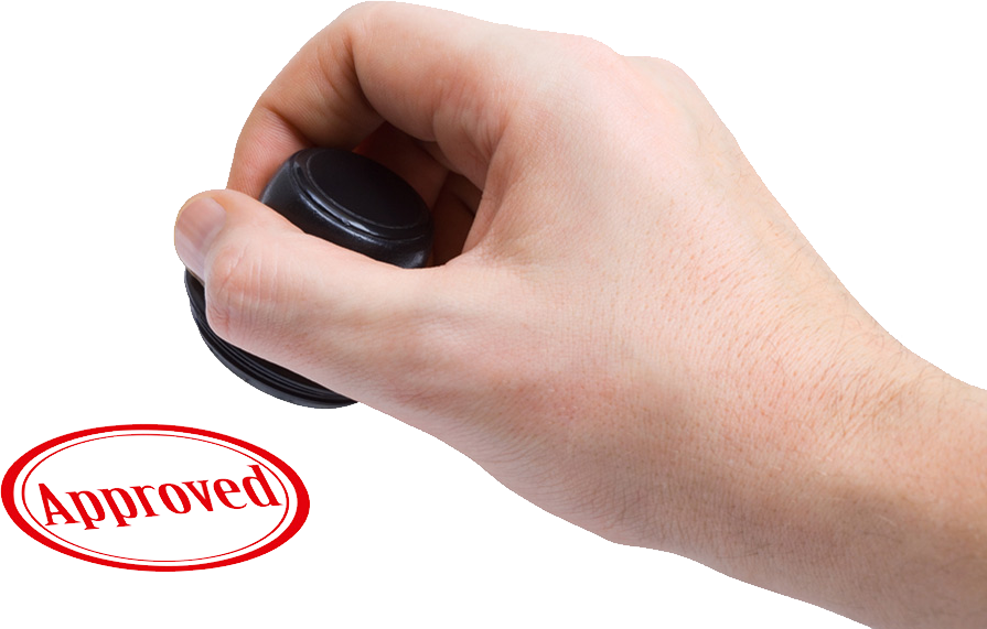 Rubber Stamp Png - Hand With Stamp Png Clipart (895x571), Png Download