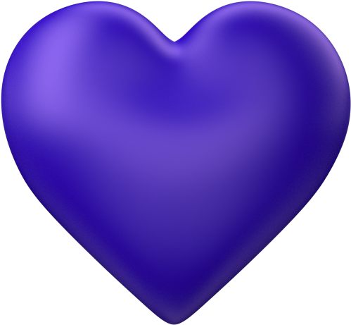 Red Heart Clipart With No Background 3d Indigo - Blue Heart Transparent Background - Png Download (640x480), Png Download