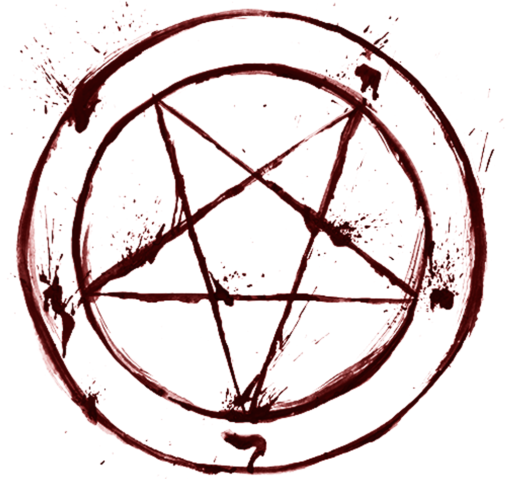 Blood Sticker - Satanic Pentagram Png Clipart (1024x1024), Png Download