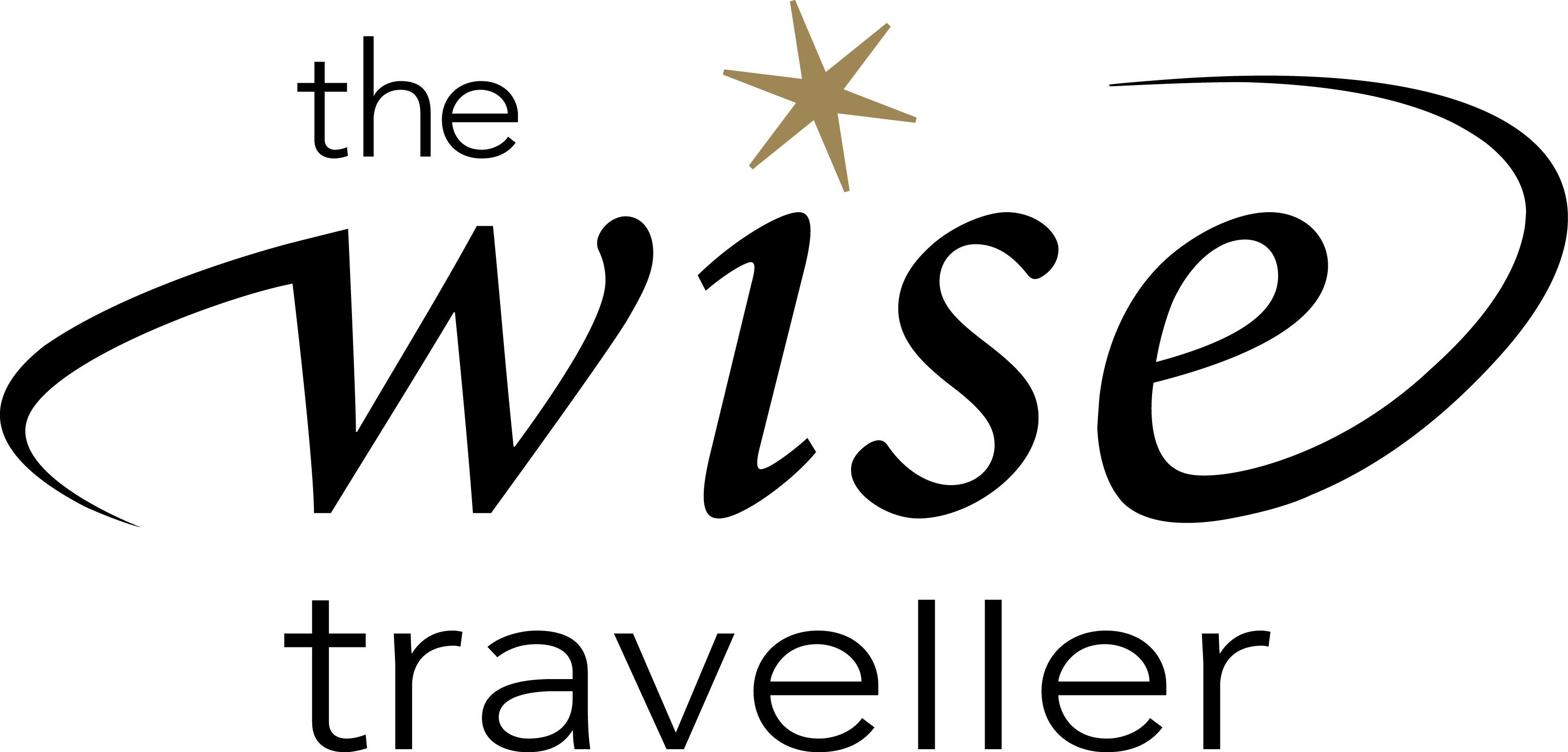 Twt Black Type Gold Star - Wise Traveller Clipart (3355x1609), Png Download