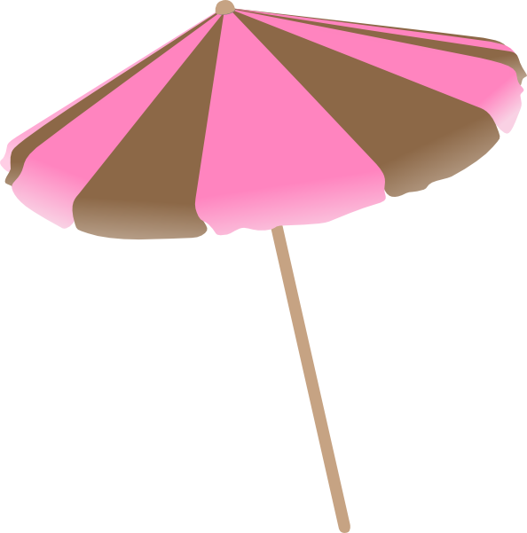 Pink And Brown Umbrella Svg Clip Arts 594 X 601 Px - Png Download (594x601), Png Download