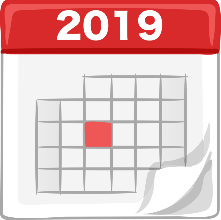 Calendar Date 2018 Time Computer Icons - Calendar 2019 Clip Art - Png Download (751x750), Png Download