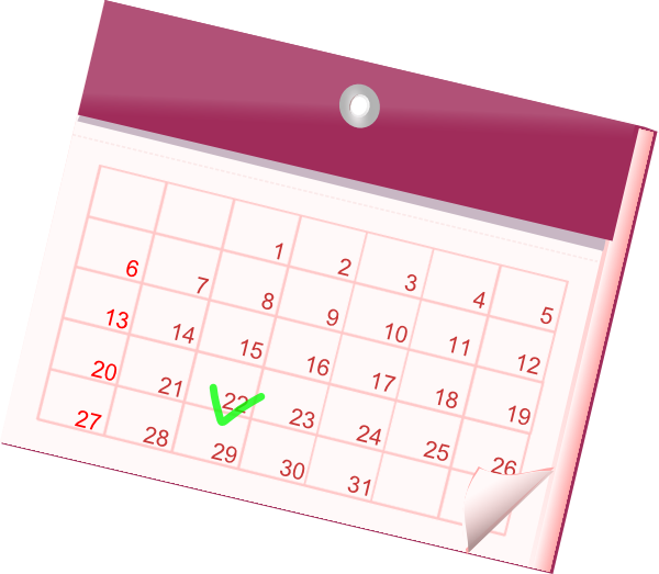 Clipart Scheduling Calendar - Png Download (600x523), Png Download
