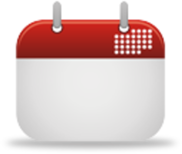 Calendar Download Icon - Calendar Icon Empty Clipart (600x600), Png Download