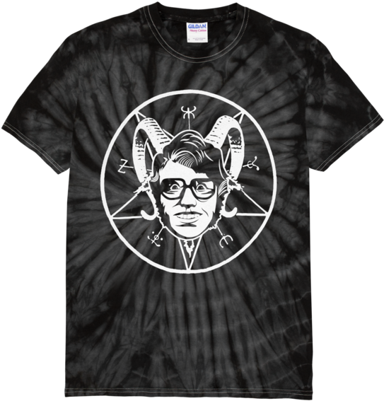 Pentagram Black Tie-dye Tee - Satanic Background Clipart (600x600), Png Download