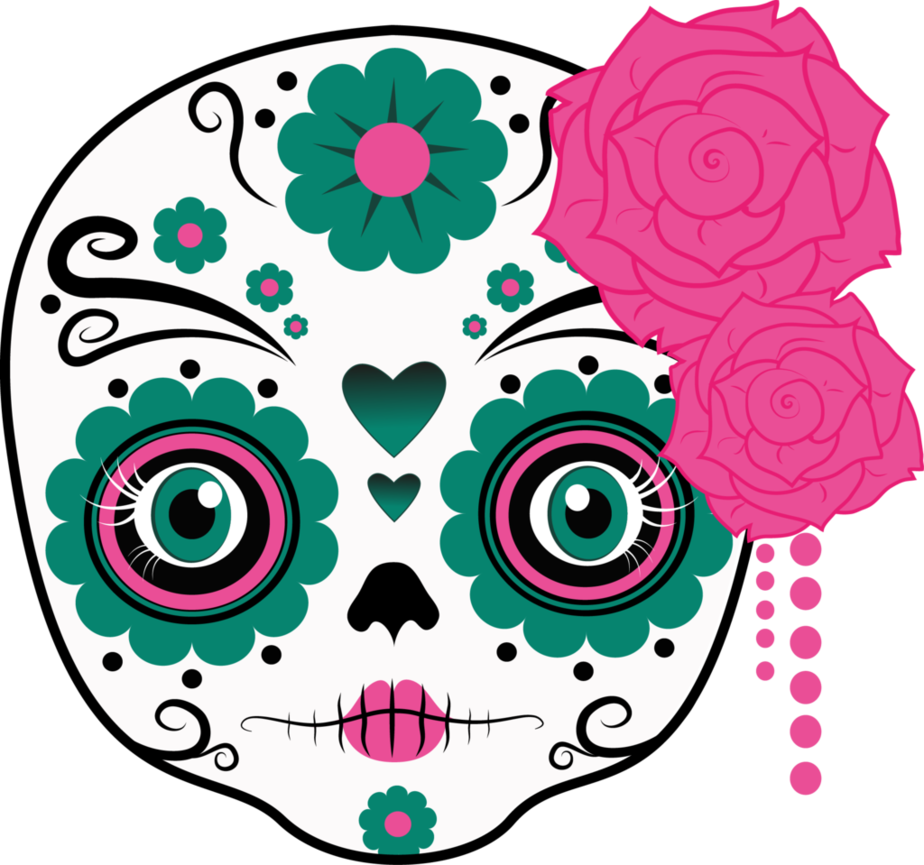 Sugar Skull Png - Cute Sugar Skull Png Clipart (924x865), Png Download