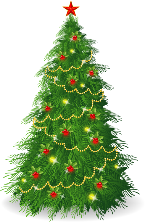 Transparent Christmas Ornaments Clipart - Christmas Tree Clipart Vintage - Png Download (490x750), Png Download