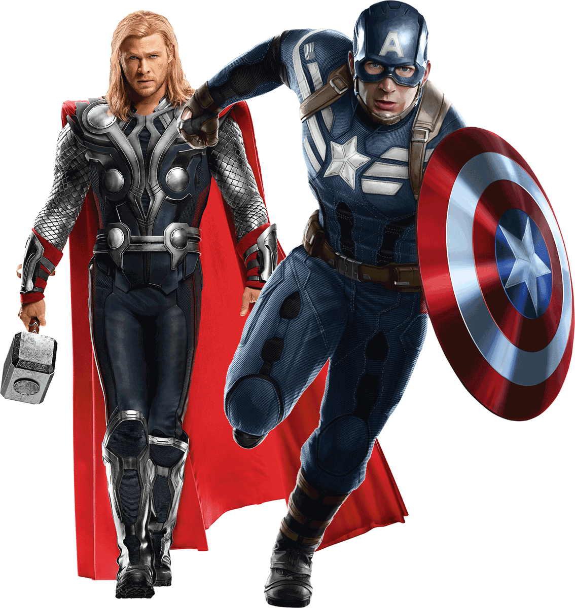 Captain America Thor Png - Transparent Captain America Png Clipart (1134x1200), Png Download