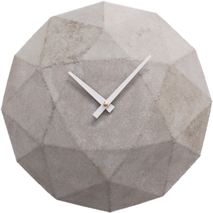 Cairo, Diamond Shaped Concrete Wall Clock - Origami Clipart (900x681), Png Download
