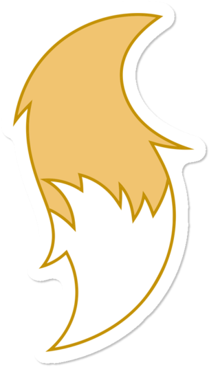 "fox Tail" Sticker " - Omgitsfirefoxx Tail Clipart (650x650), Png Download