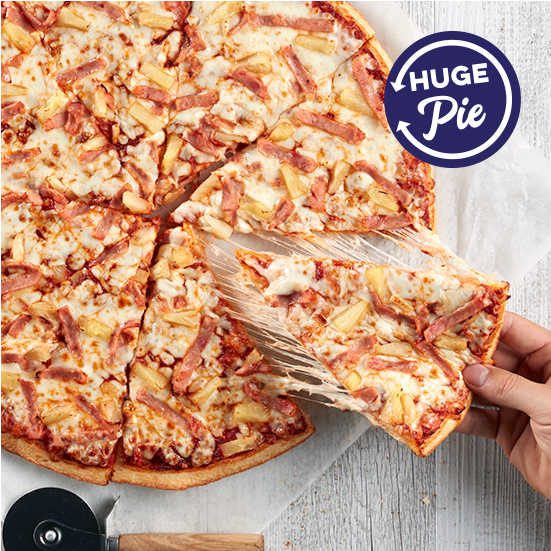 The Big Ham & Pineapple - Dominos New Yorker Pizza Clipart (800x550), Png Download