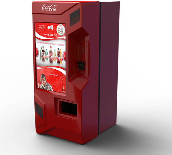 Interactive Vending Machine Project For Sia Interactive - Coca Cola Reverse Vending Machine Clipart (601x545), Png Download