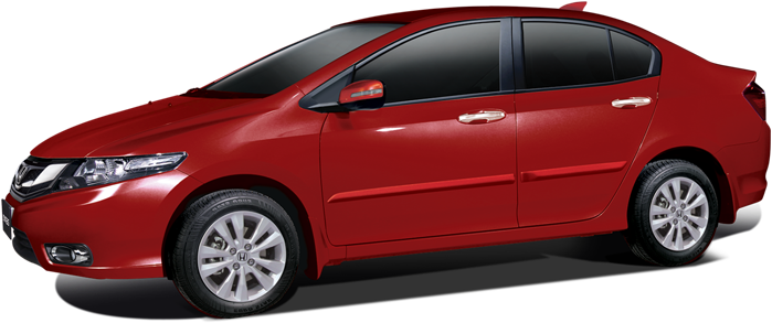 Honda City Facelift - Kia Rio 2016 Red Clipart (800x449), Png Download