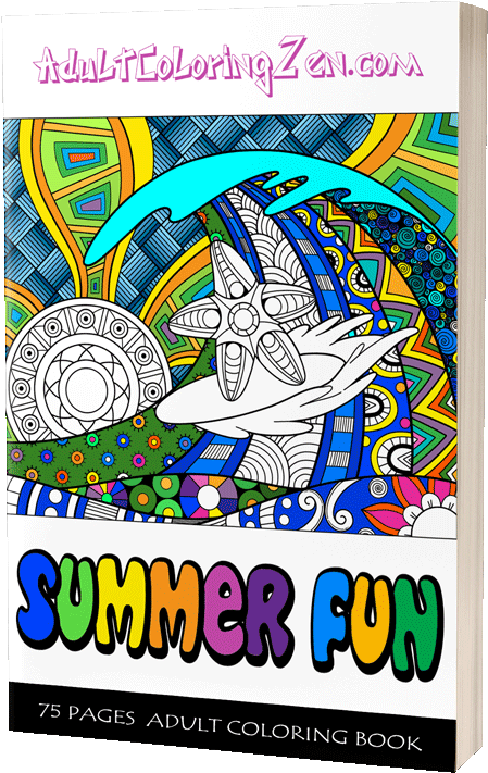 Summer Fun Coloring Book Clipart (500x754), Png Download