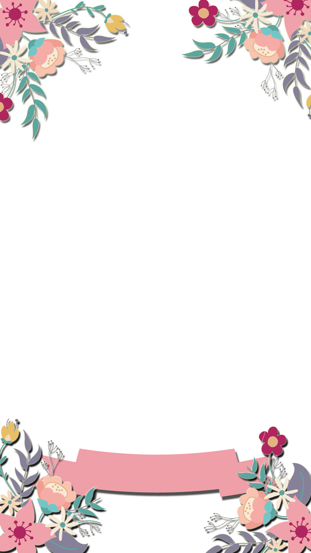 Snapchat Filters Clipart Pink Flower - Cartoon - Png Download (1080x1920), Png Download