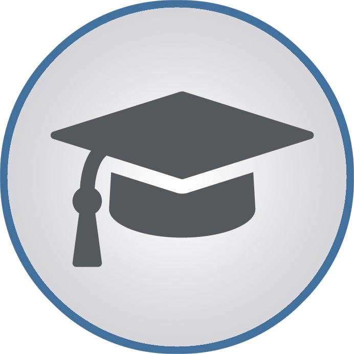 Product Training Icon Flat Once The Olympus - Graduation Cap Icon Png Clipart (692x692), Png Download