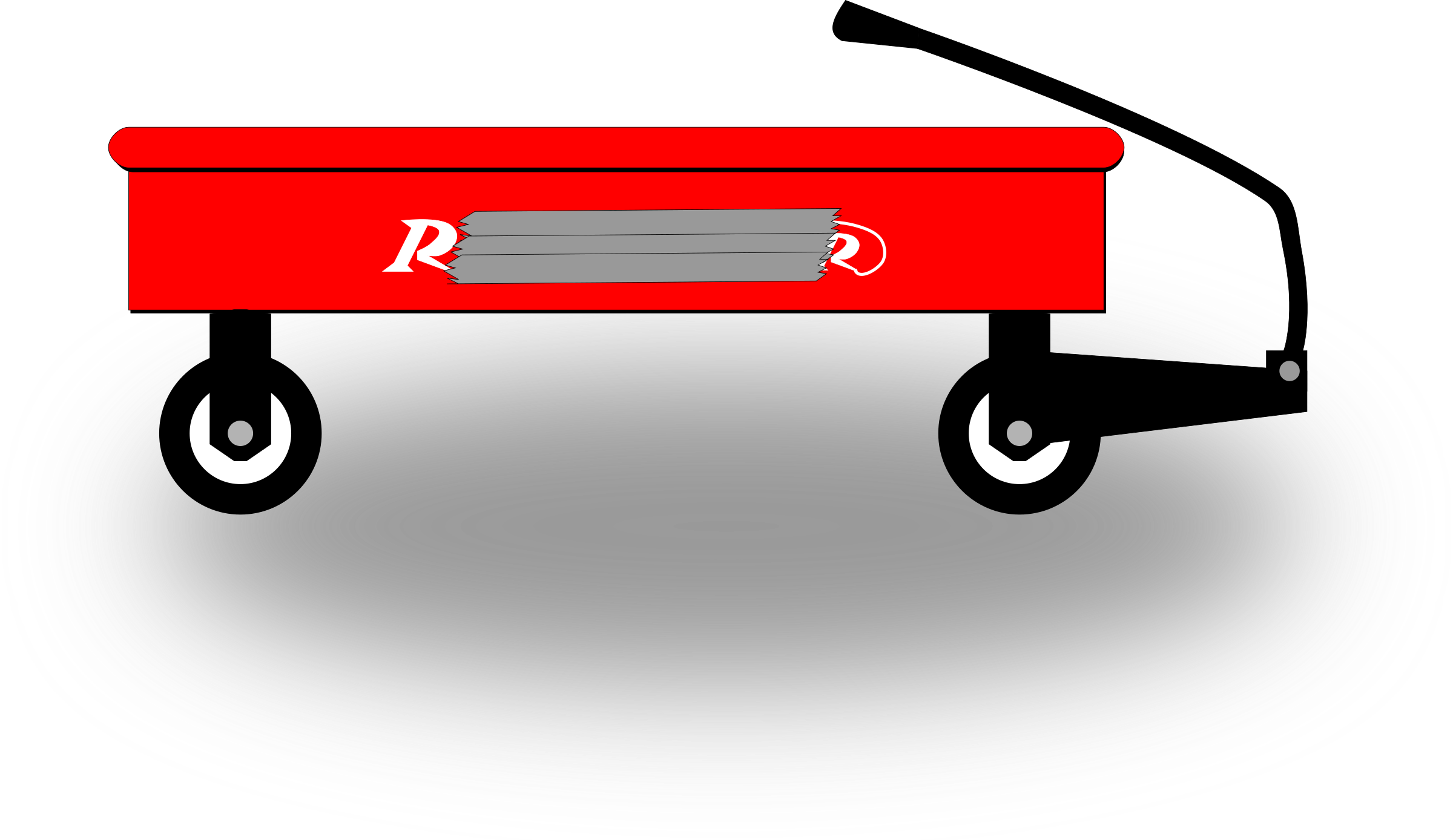 Carts Clipart Little Red Wagon - Wagon - Png Download (2400x1388), Png Download