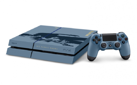 Sony Playstation 4 Ps4 Limited Edition Uncharted 4 - Uncharted Ps4 Gold Wireless Headset Clipart (530x665), Png Download