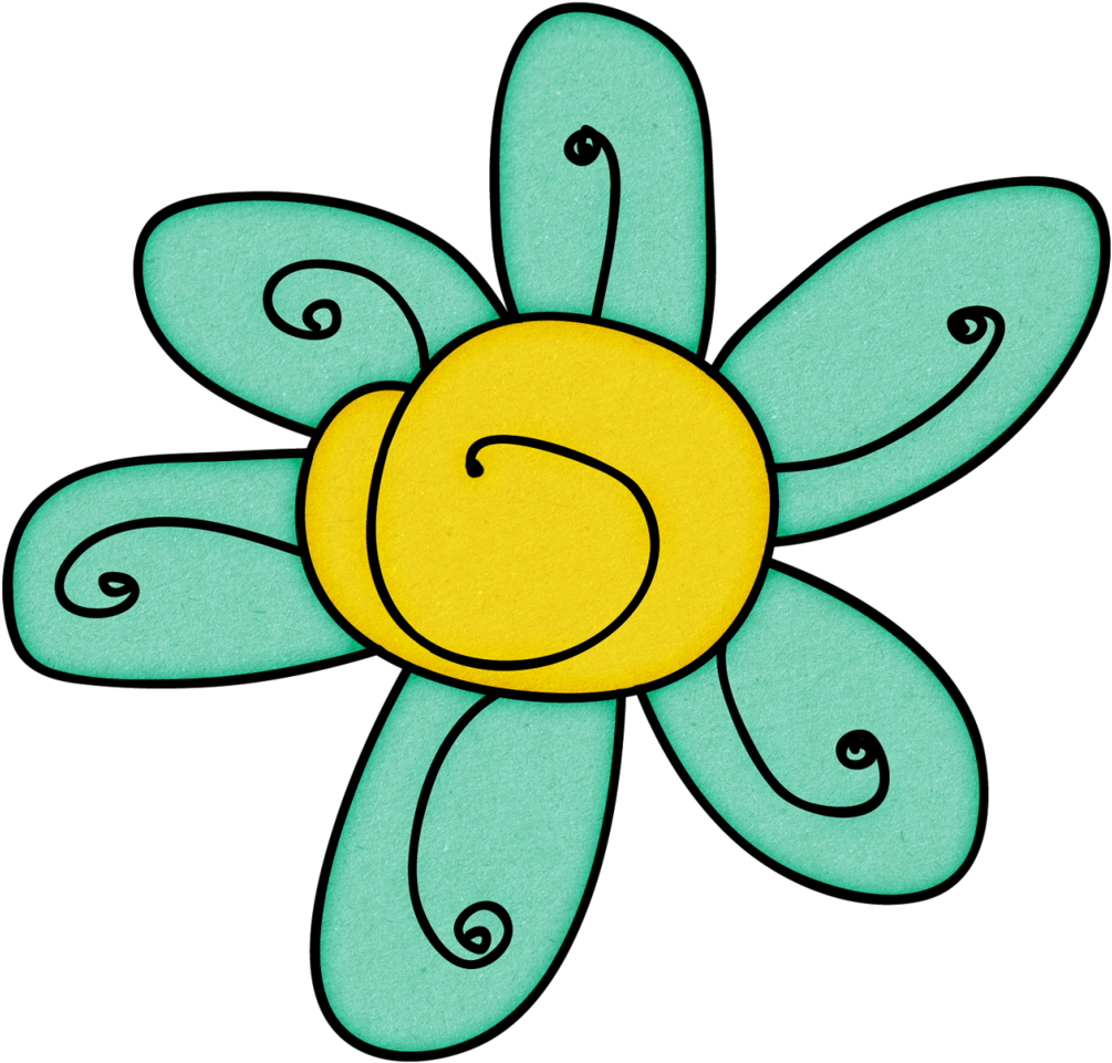 Doodle Flower Flower Doodles, Flower Art, Clip Art, - Clip Art - Png Download (1005x961), Png Download