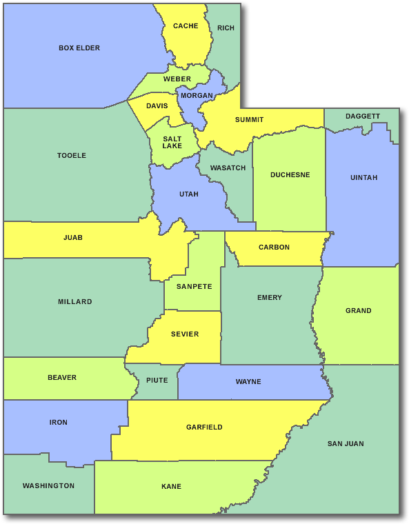 Utah County Map Picture Hot Dog Cart Licensing State Mapa De Los