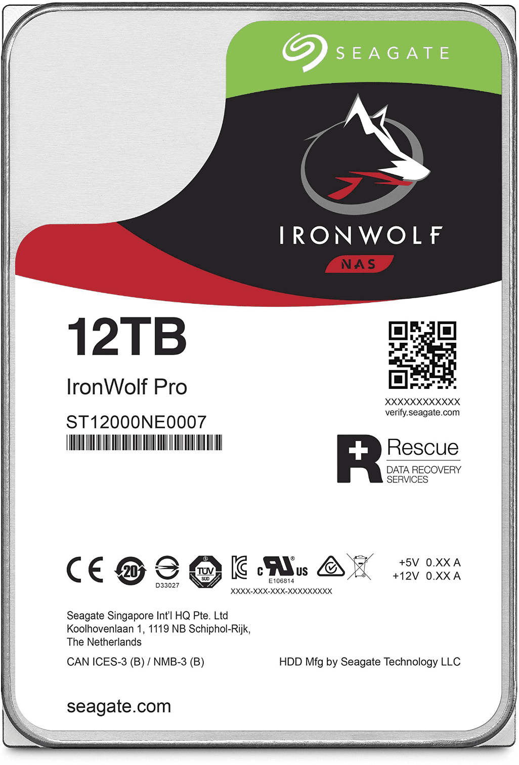 Seagate St12000ne0007 Ironwolf Pro 12tb Hard Drive - Seagate Ironwolf Pro 12tb St12000ne0007 Clipart (1600x1600), Png Download