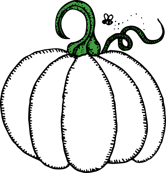 Pumpkin Clipart Black And White - Png Download (570x594), Png Download