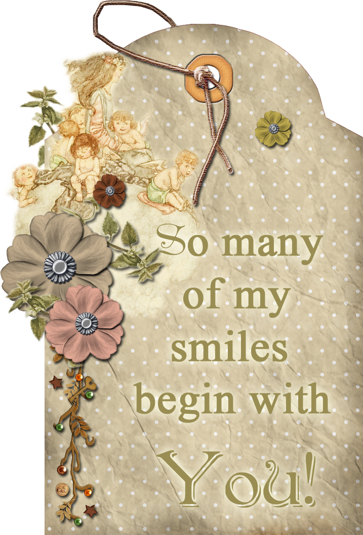 116 Tag Smiles Start Ge - Scrapbooking Tag Png Clipart (717x1055), Png Download