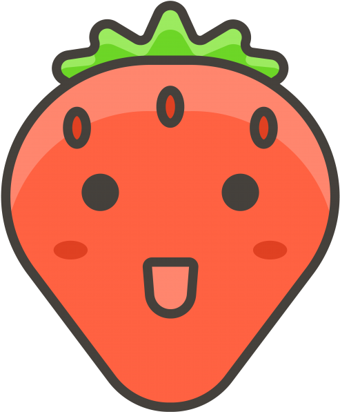 Strawberry Emoji Icon - Strawberry Clipart (866x650), Png Download