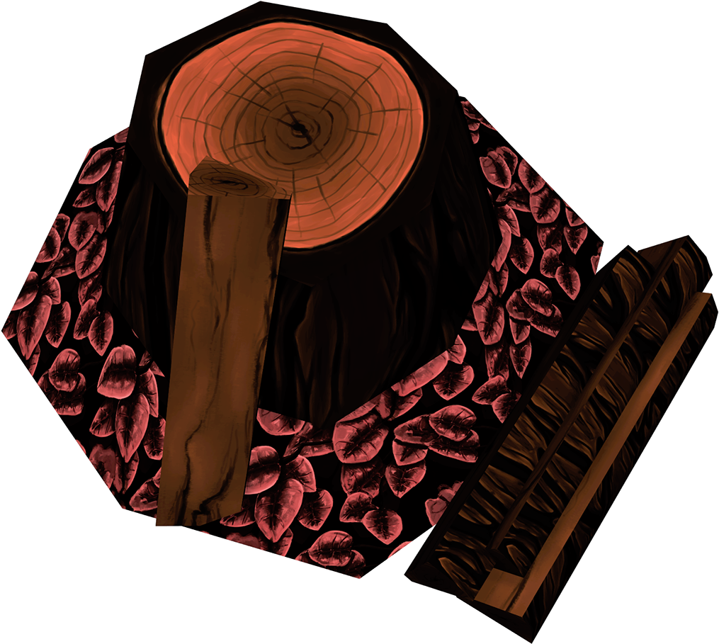 3d Tree Stump Model Created For Part Of A Battle Arena - Wood Clipart (1920x1080), Png Download