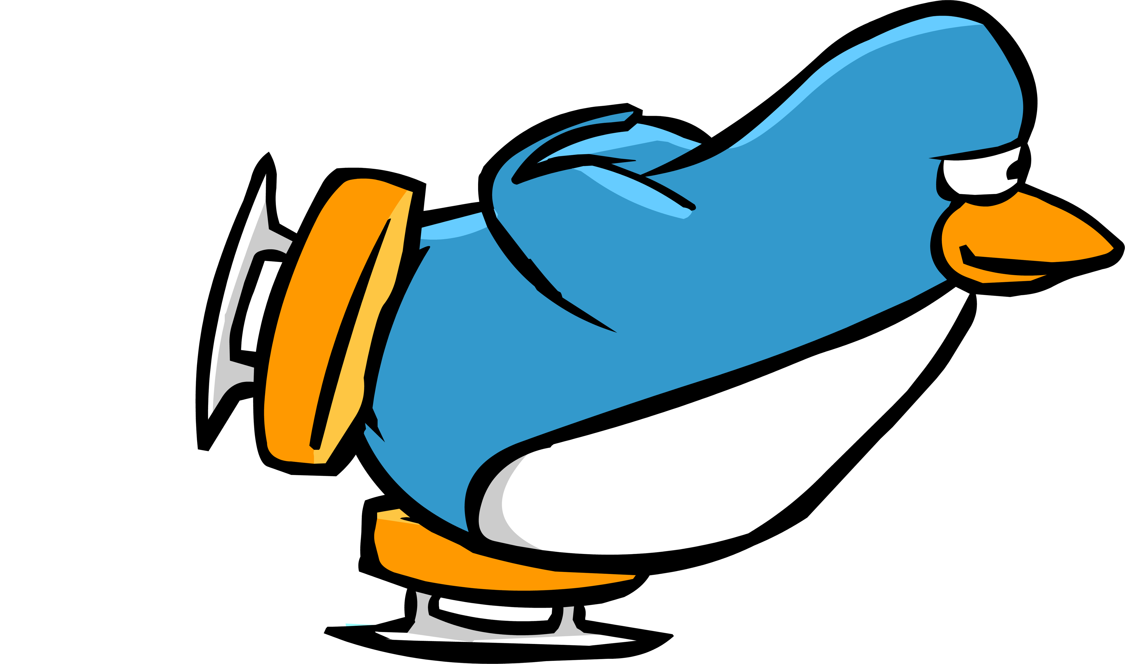 Children´s Skates - Penguin On Ice Skates Clipart (4600x2715), Png Download