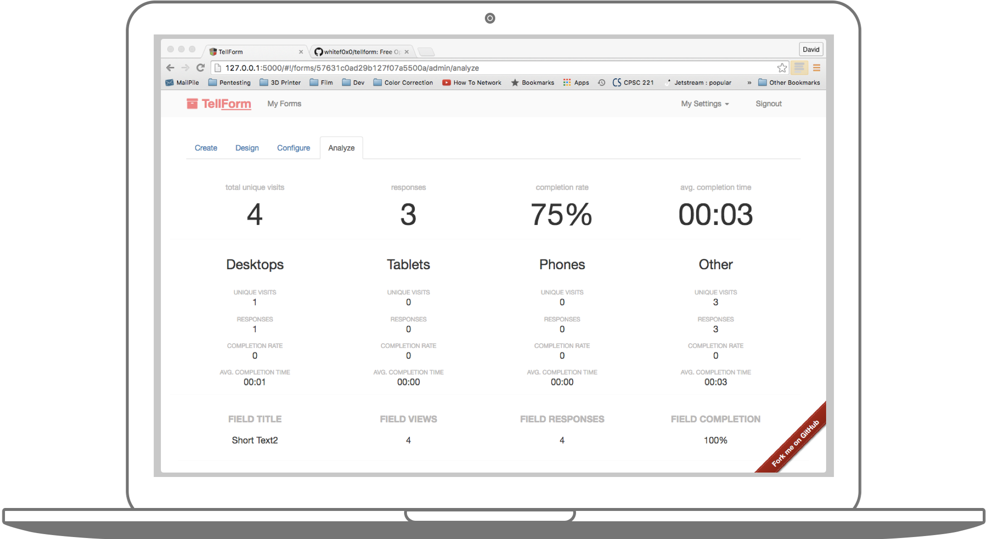Alternate To Google Forms - Tellform Example Clipart (2400x1500), Png Download