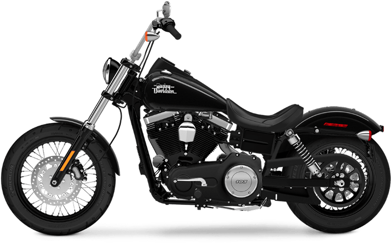 Black Street Bob - Harley Davidson Street Bob 2017 Clipart (900x520), Png Download