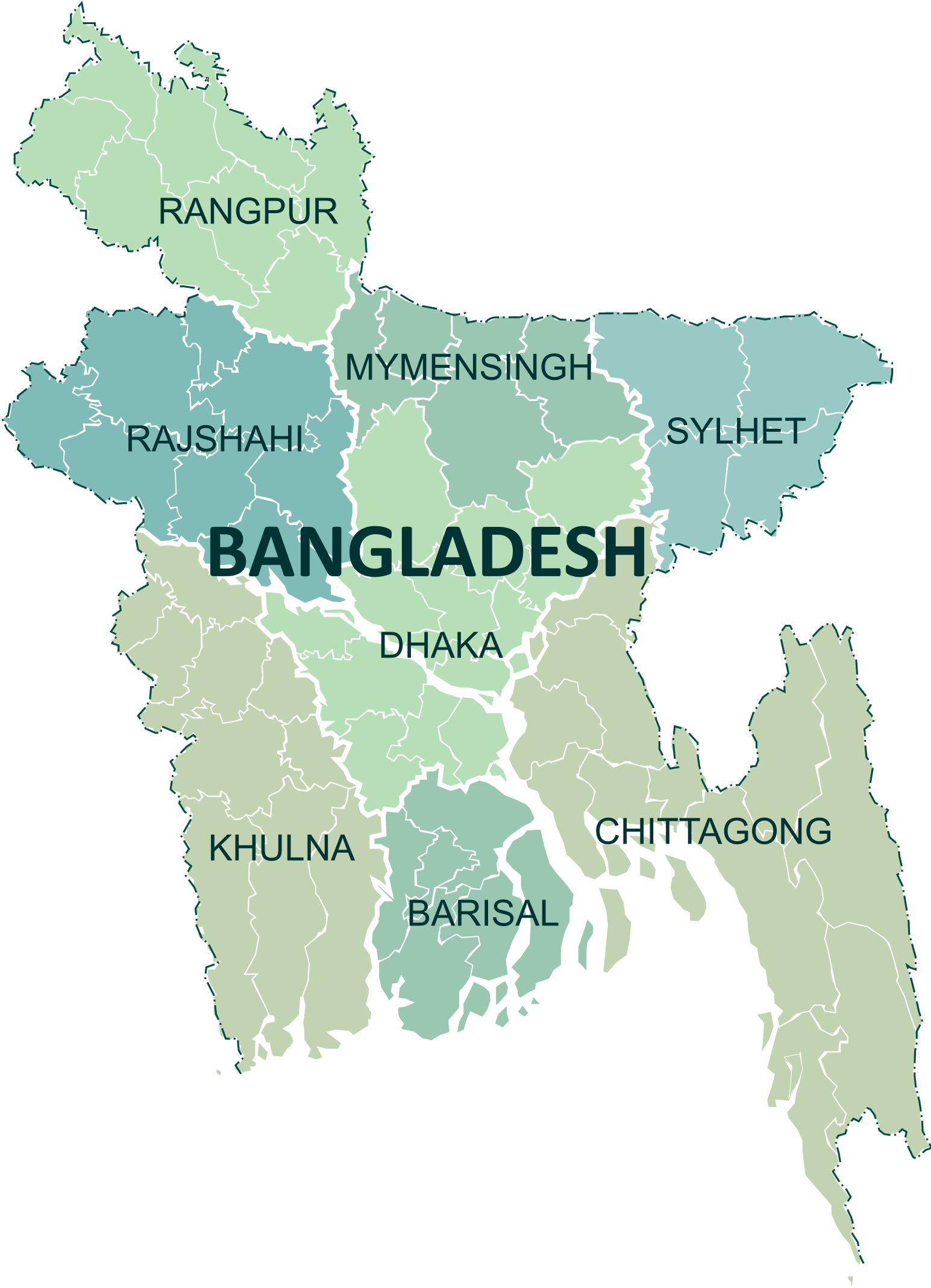 Asia Nepal Map Lovely Map Of The Administrative Divisions - Bangladesh Map Png Clipart (1550x2150), Png Download