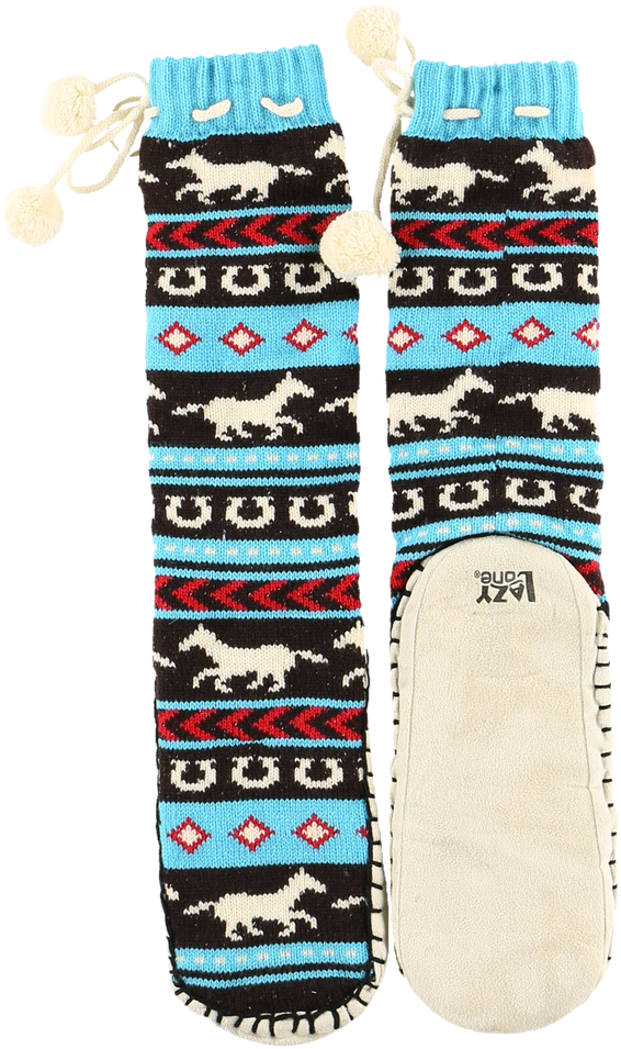 Horse Fair Isle - Hockey Sock Clipart (863x1050), Png Download