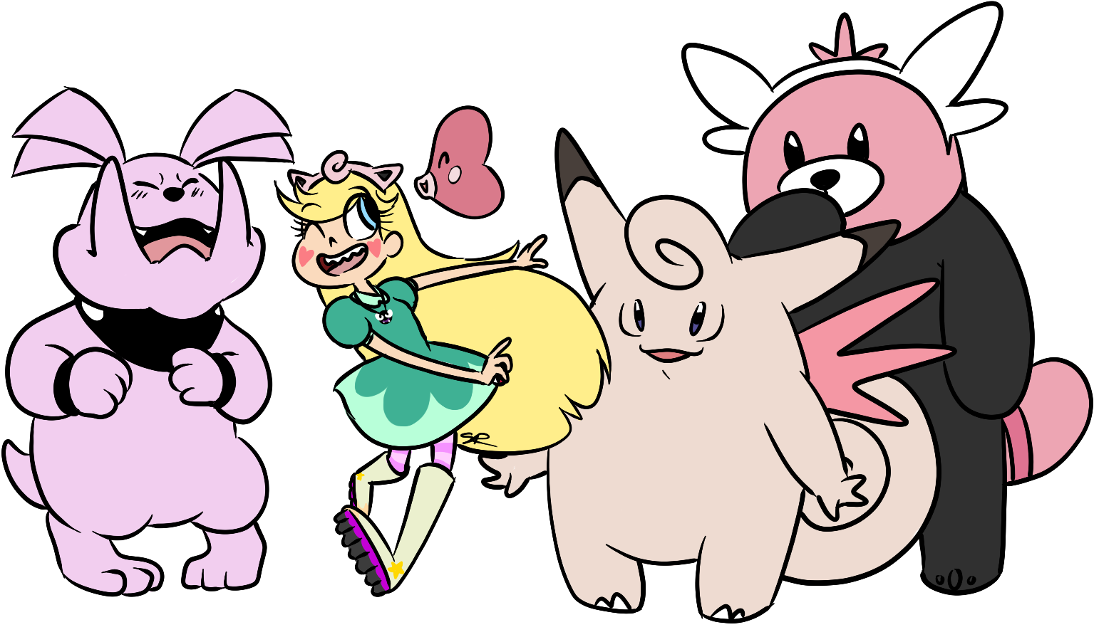 Fanworkpokemon - Cartoon Clipart (1627x1079), Png Download