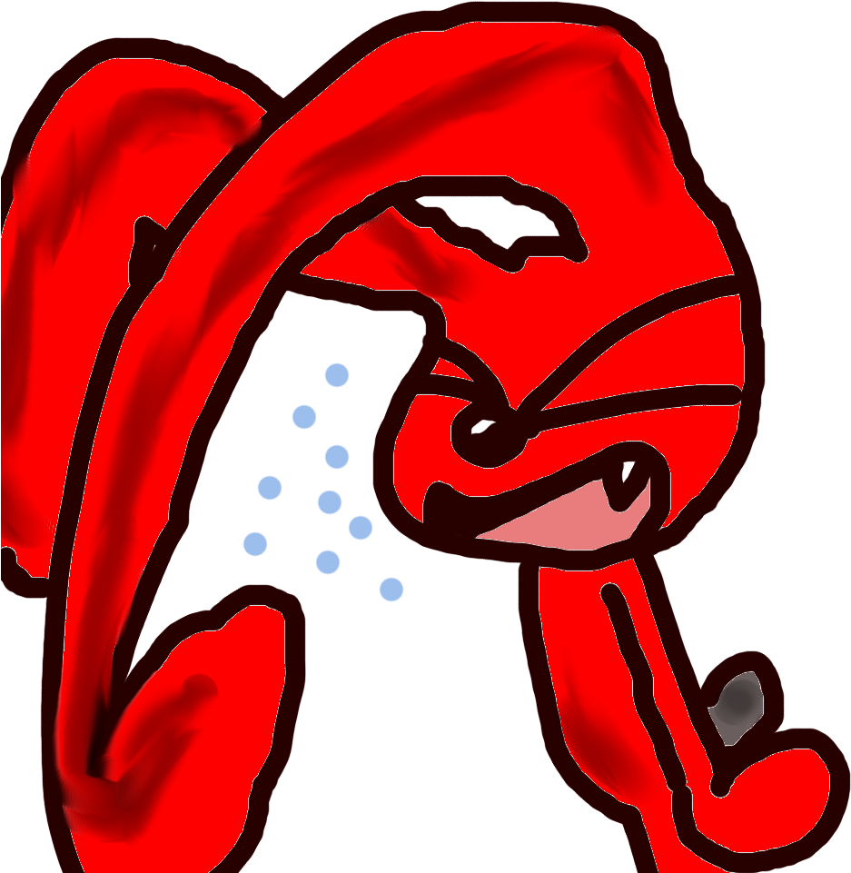Red Bunny Sneeze Clipart (1000x1000), Png Download