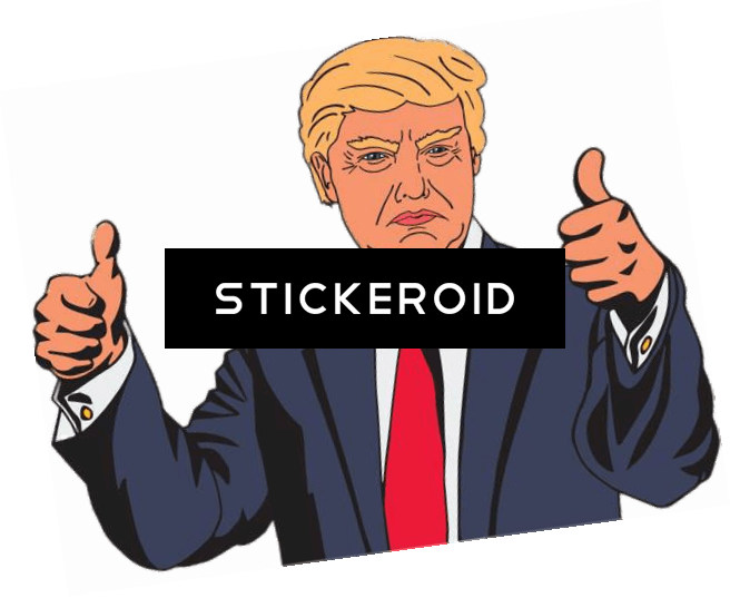 Trump Thumbs Up Png Transparent Background - Trump Cartoon Thumbs Up Clipart (656x537), Png Download